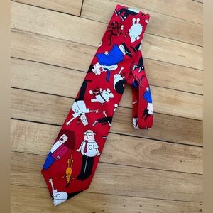 Men's silk Novelty Necktie Tie:‎ Dilbert Friends, Dogbert, Boss, Wally, Red